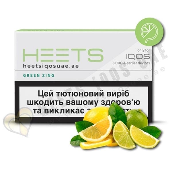 Heets Green Zing Selection sticks for IQOS – citrus menthol flavor in UAE
