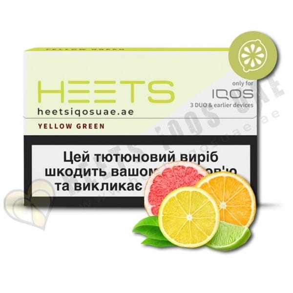 Heets Yellow Green Selection for IQOS – citrus menthol flavor in UAE